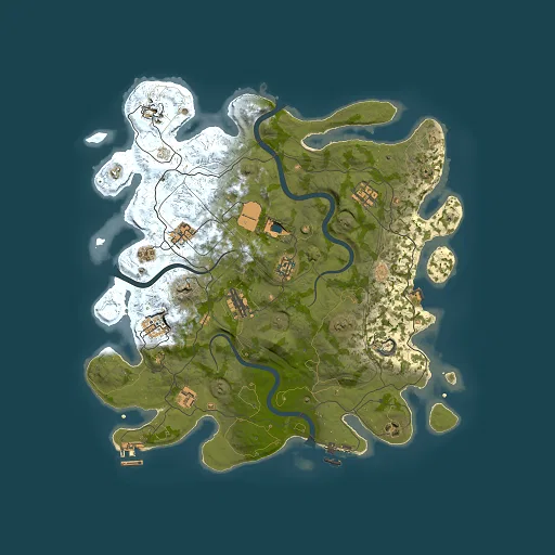 Rust map seed 1337, 4000x4000m top-down preview