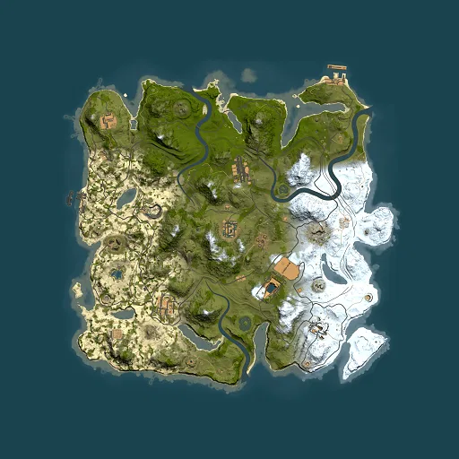 Rust map seed 1337, 3800x3800m top-down preview