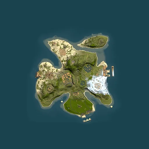 Rust map seed 305009720, 2000x2000m top-down preview