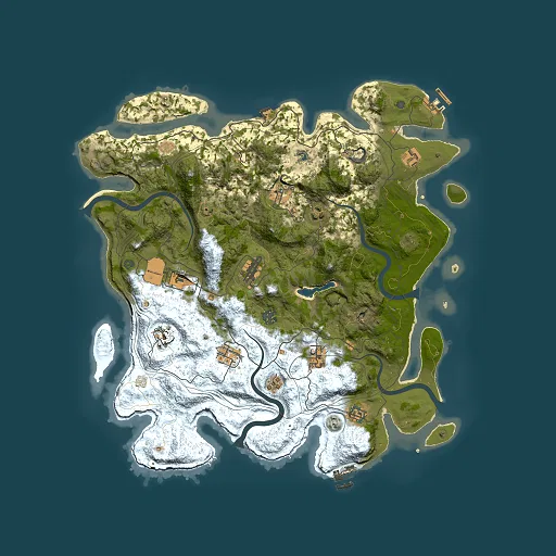 Rust map seed 0, 4250x4250m top-down preview