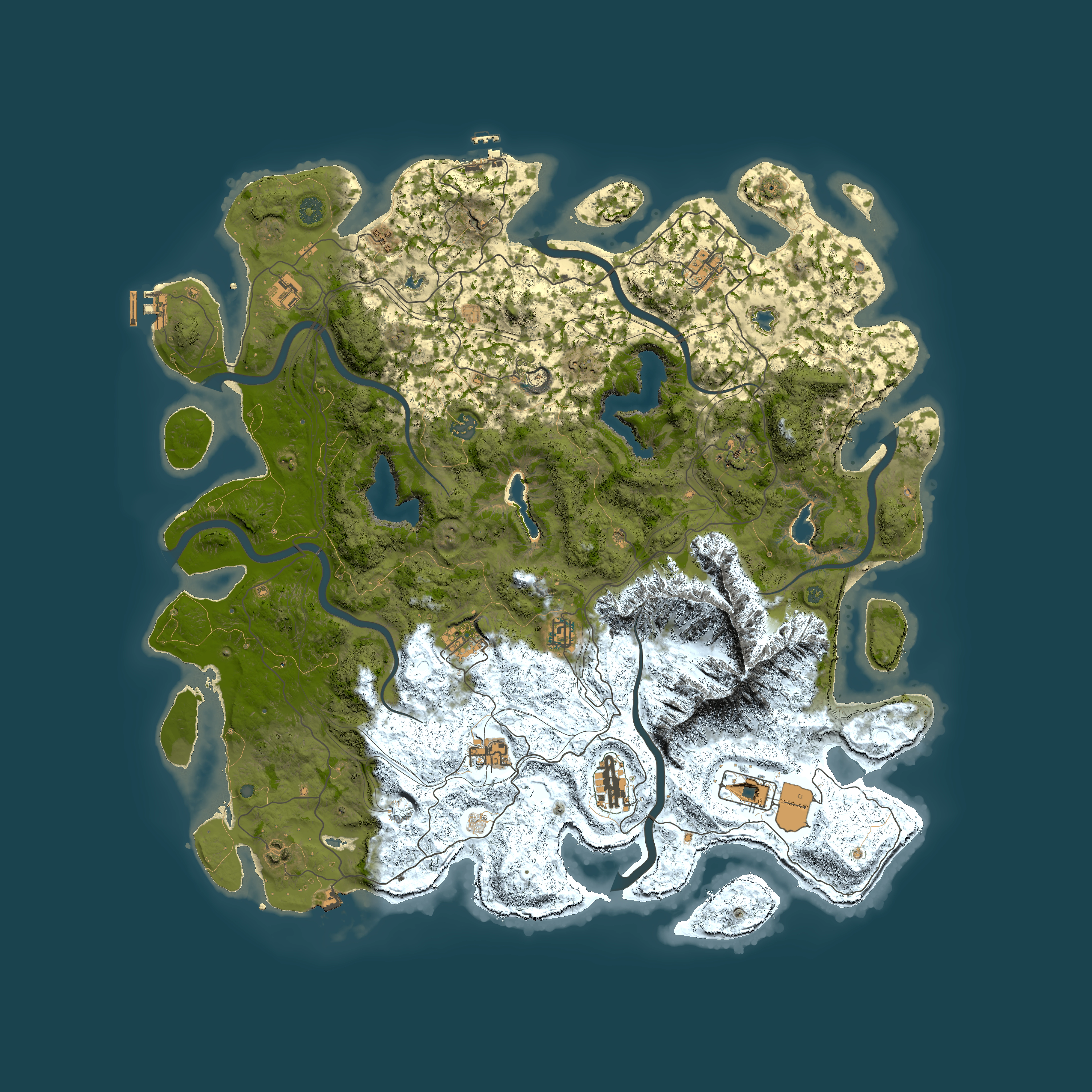Full top-down render of Rust map seed 644941660, 5000x5000m