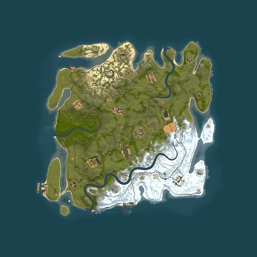 Rust map seed 1337, 4000x4000m top-down preview