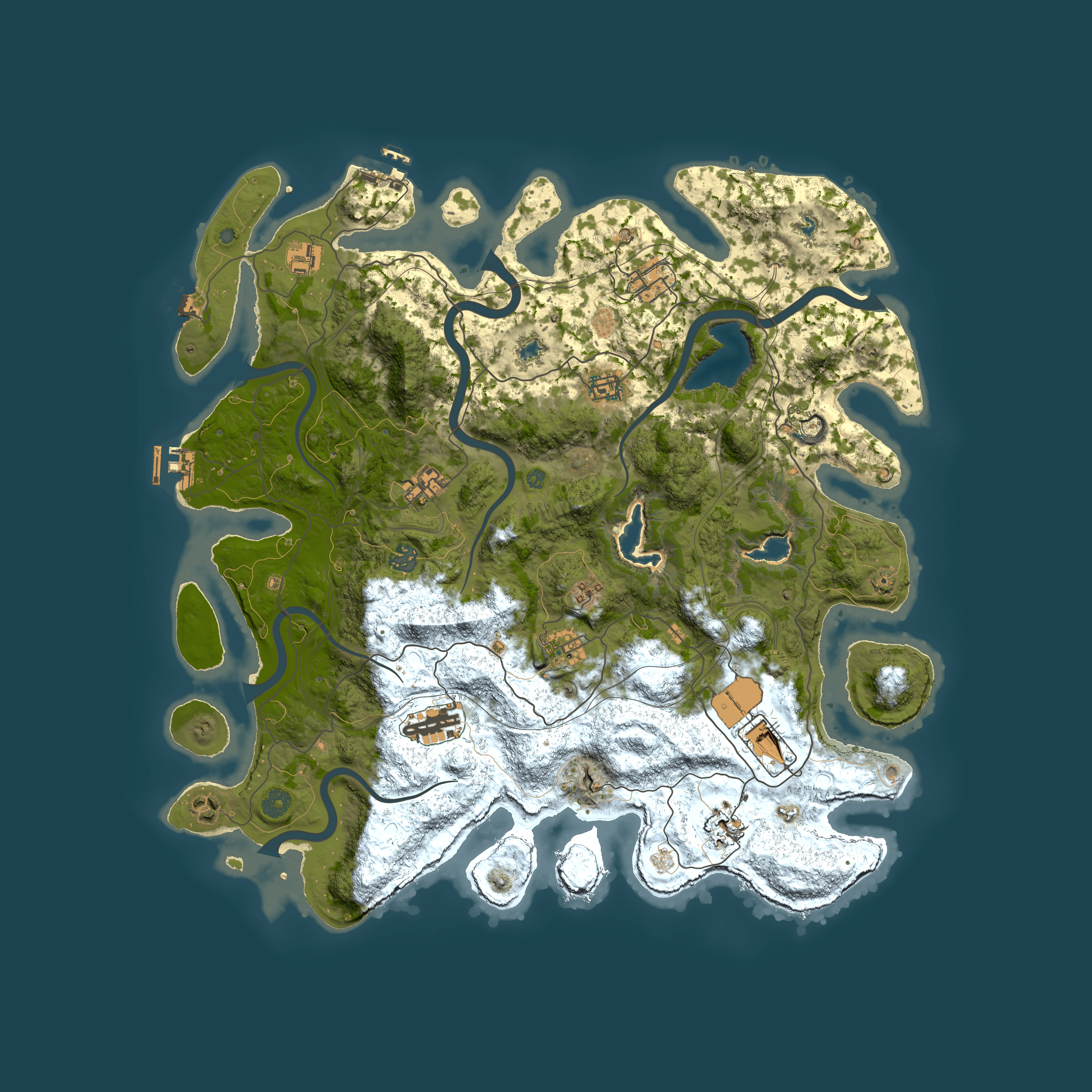 Full top-down render of Rust map seed 915954799, 4500x4500m