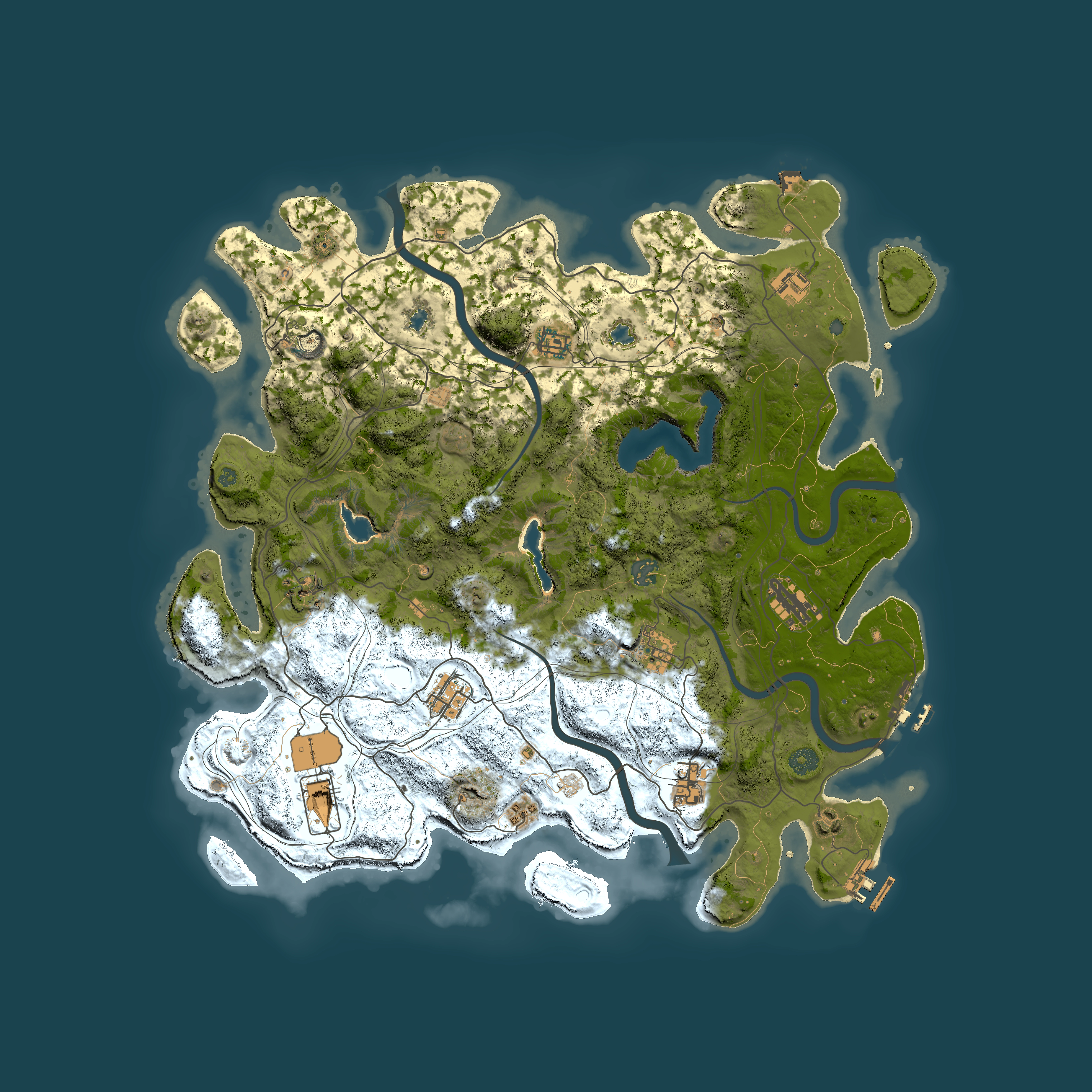 Full top-down render of Rust map seed 1829511128, 4500x4500m