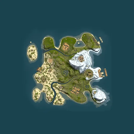 Rust map seed 242661197, 2500x2500m top-down preview