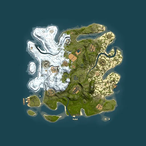 Rust map seed 1194700832, 3500x3500m top-down preview