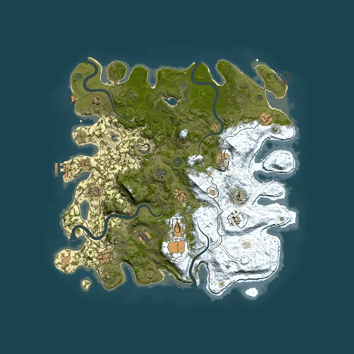 Rust map seed 0, 4250x4250m top-down preview