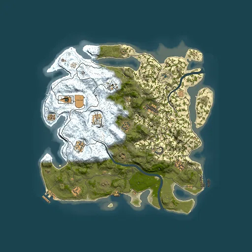 Rust map seed 1337, 4000x4000m top-down preview