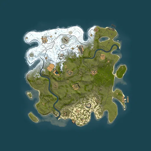 Rust map seed 1337, 4000x4000m top-down preview