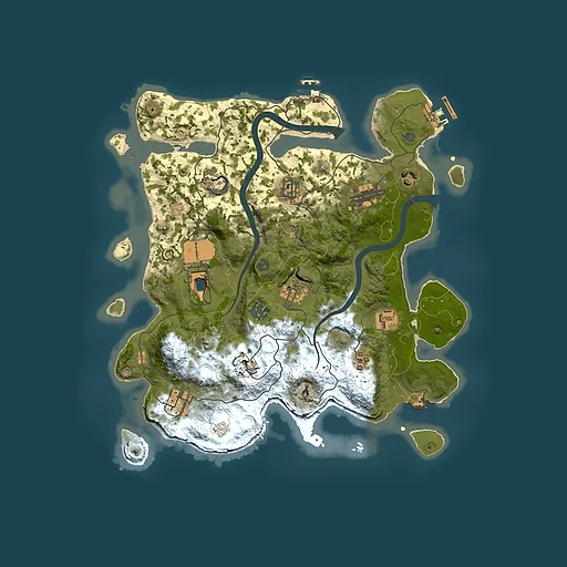 Rust map seed 972824118, 3500x3500m top-down preview