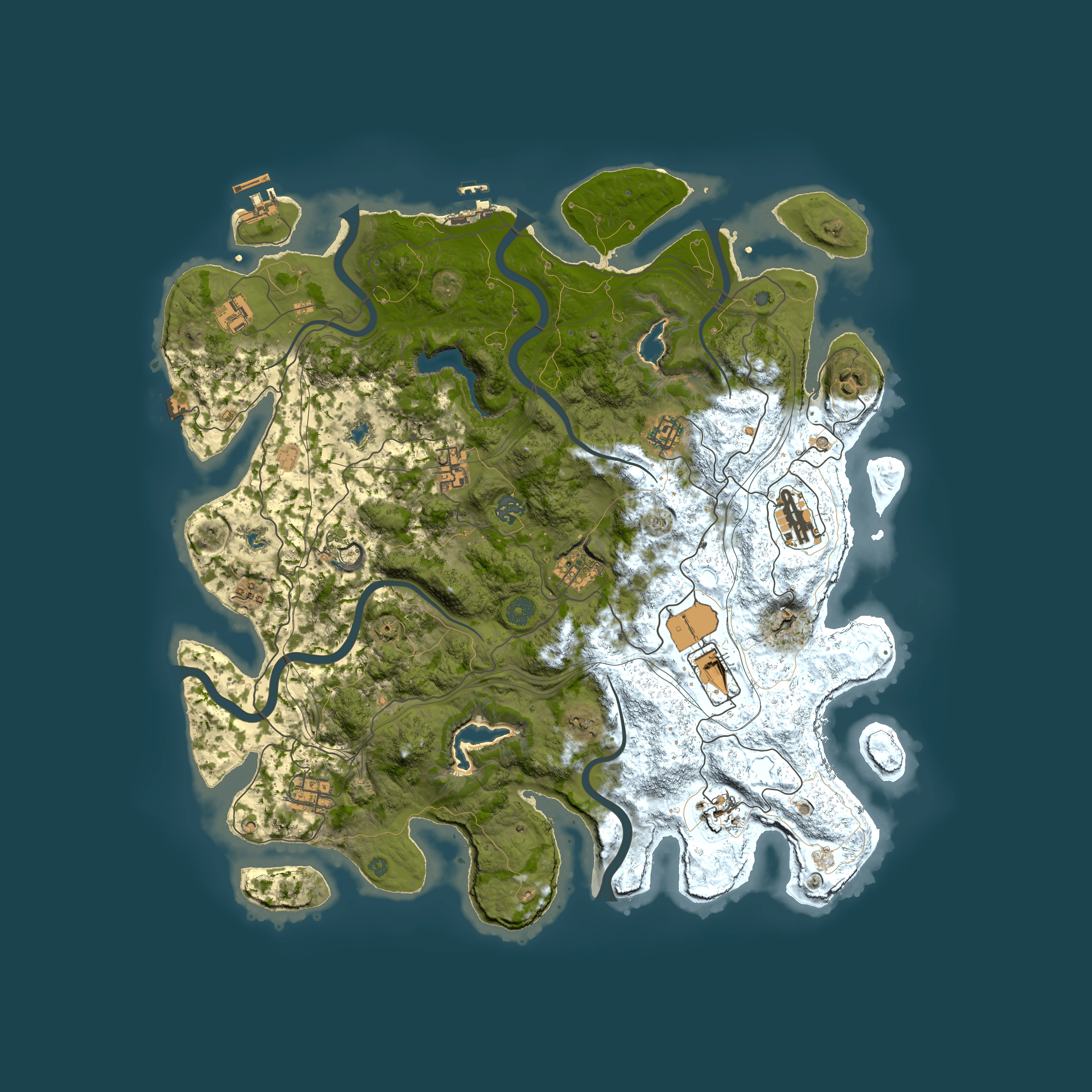 Full top-down render of Rust map seed 1423392852, 4500x4500m