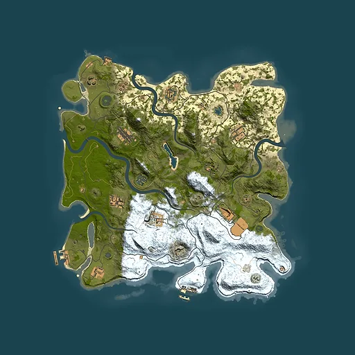 Rust map seed 366069106, 4000x4000m top-down preview