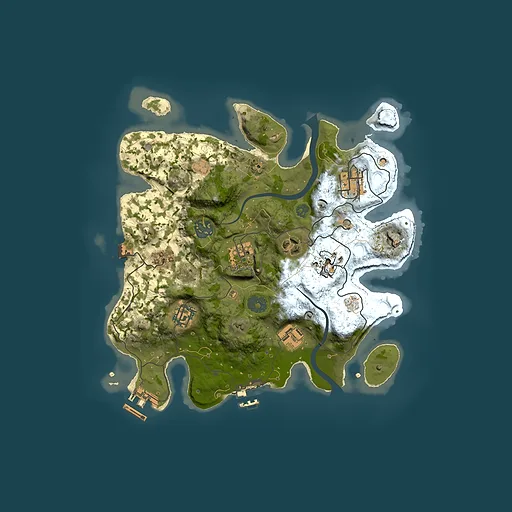 Rust map seed 162183632, 3000x3000m top-down preview