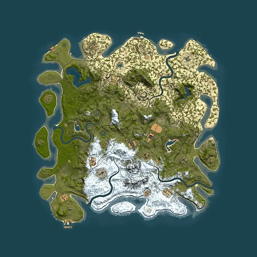 Rust map seed 447976136, 5000x5000m top-down preview