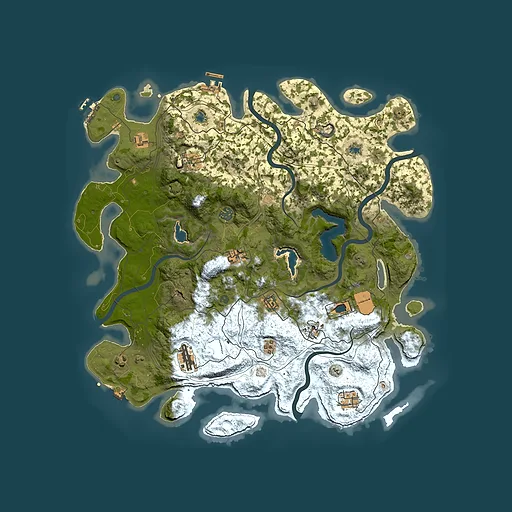 Rust map seed 2071723336, 4500x4500m top-down preview