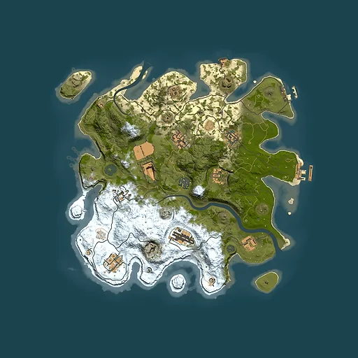 Rust map seed 2003105854, 3500x3500m top-down preview