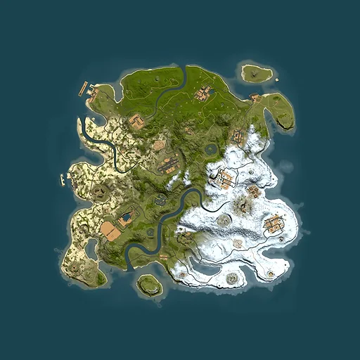 Rust map seed 622638801, 3500x3500m top-down preview