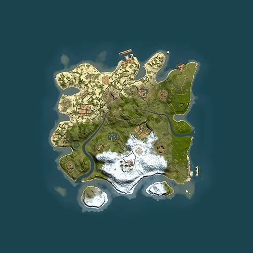Rust map seed 1810286634, 3000x3000m top-down preview
