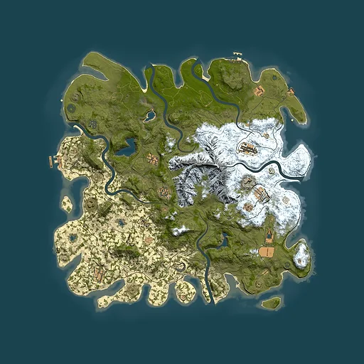 Rust map seed 1544611671, 5000x5000m top-down preview