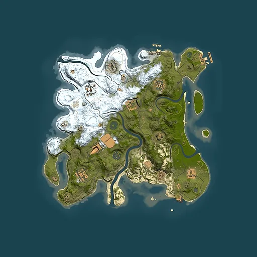 Rust map seed 805260138, 3500x3500m top-down preview