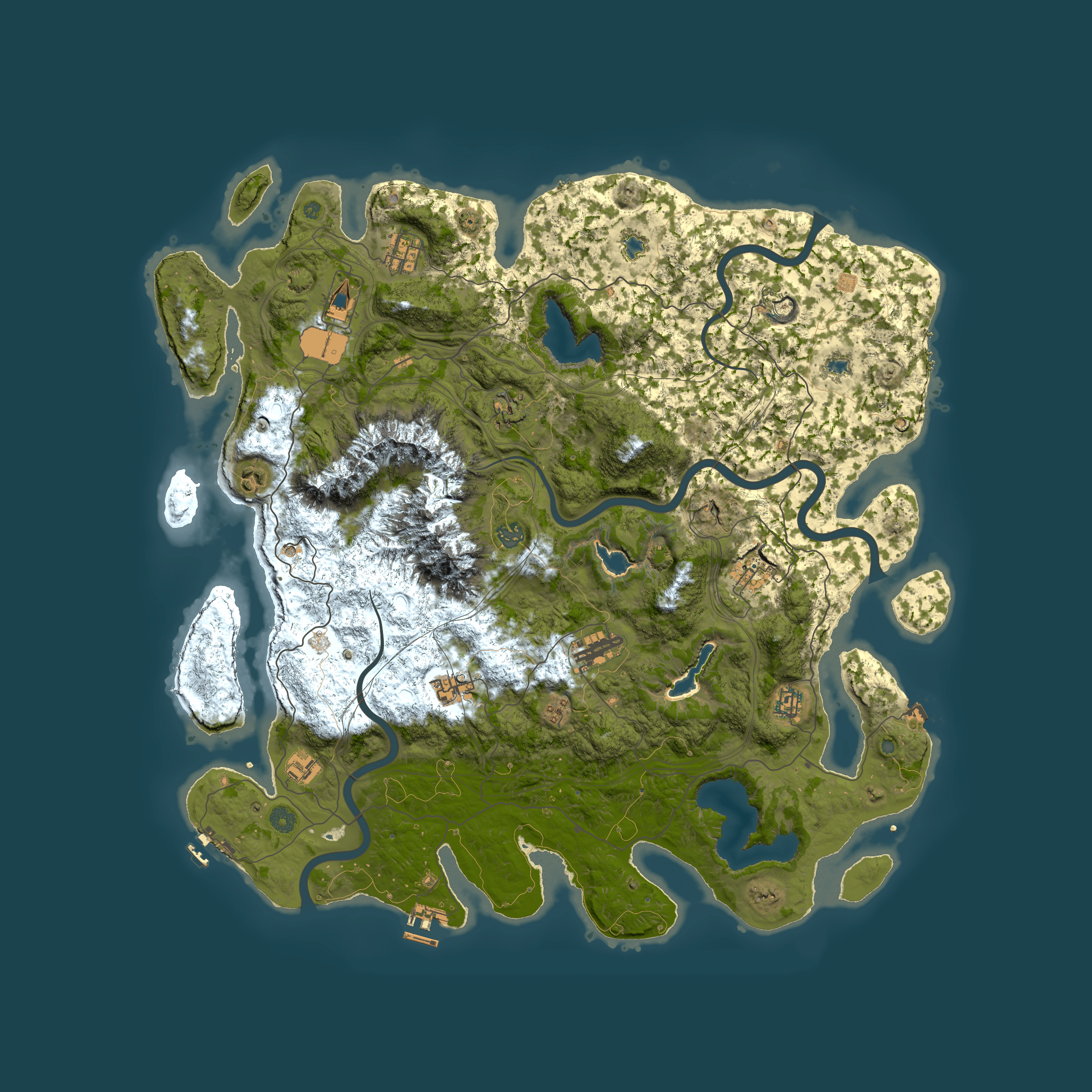 Full top-down render of Rust map seed 1778161627, 5000x5000m