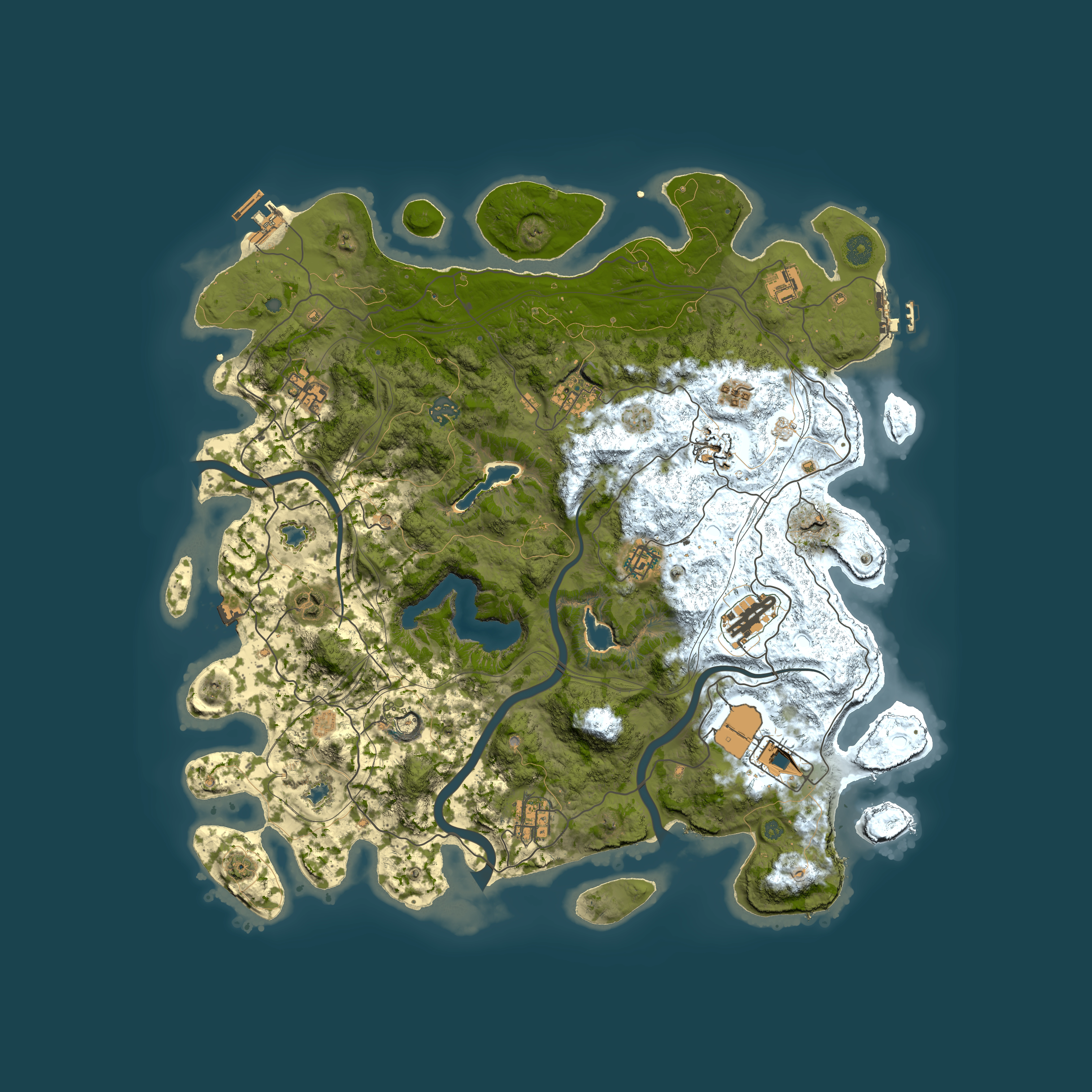 Full top-down render of Rust map seed 96232123, 4500x4500m