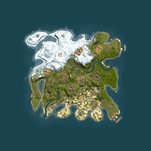Rust map seed 1129648540, 3000x3000m top-down preview