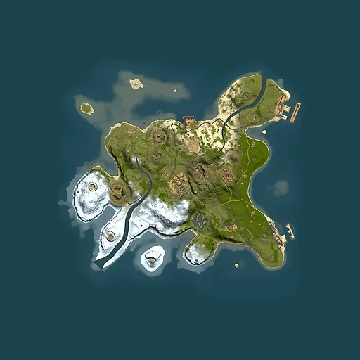 Rust map seed 1857378599, 2500x2500m top-down preview