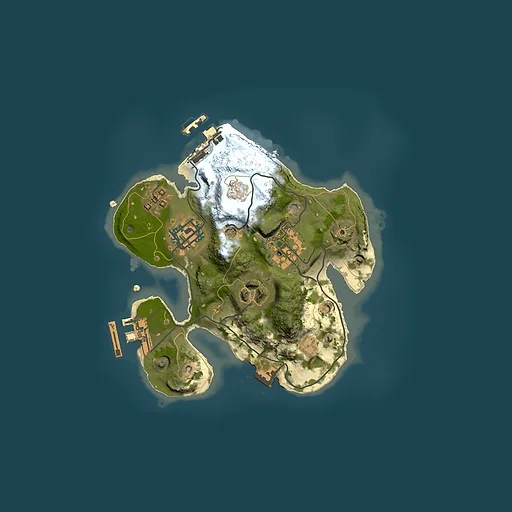 Rust map seed 666085947, 2000x2000m top-down preview