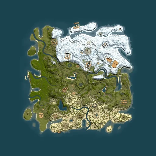 Rust map seed 345634136, 4500x4500m top-down preview