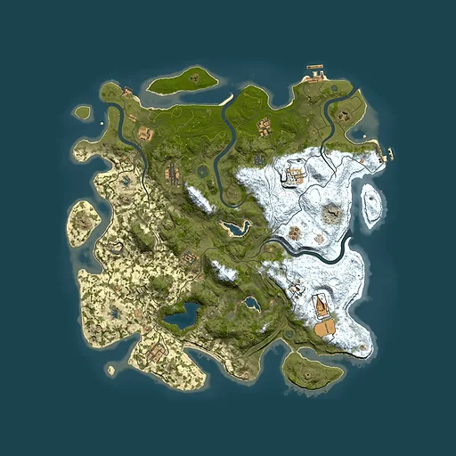 Rust map seed 1660768055, 4500x4500m top-down preview