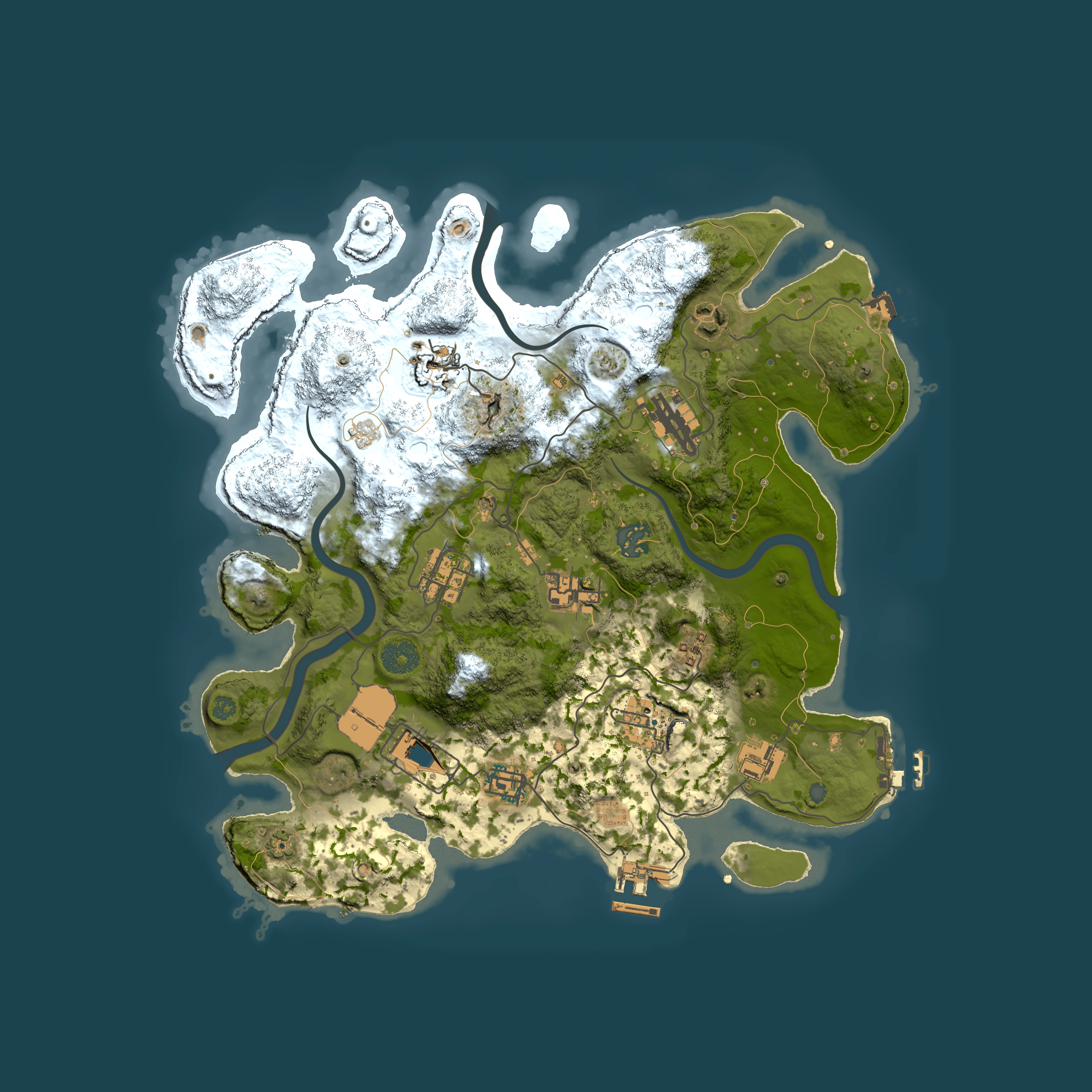Full top-down render of Rust map seed 620456535, 3500x3500m