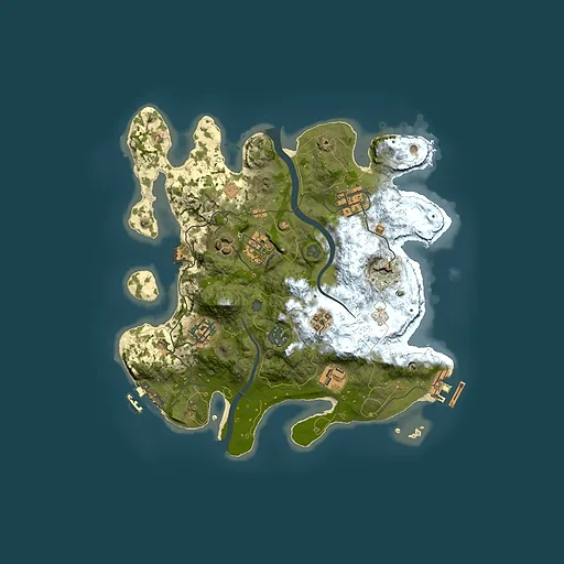 Rust map seed 1442717534, 3000x3000m top-down preview