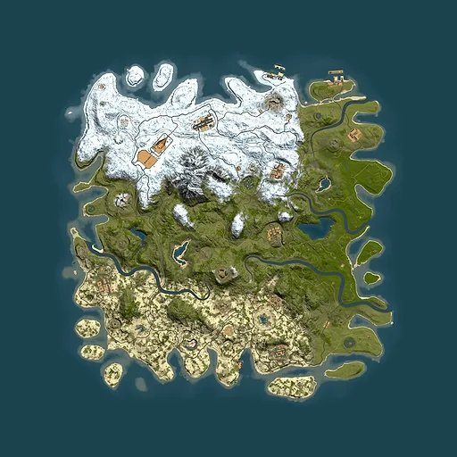 Rust map seed 1153305262, 5000x5000m top-down preview