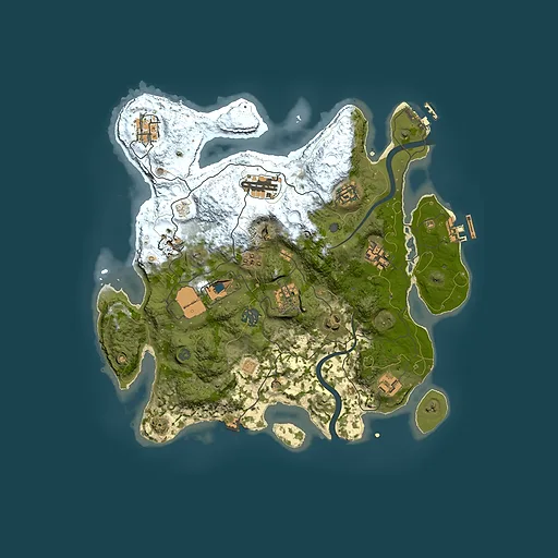 Rust map seed 965556884, 3500x3500m top-down preview