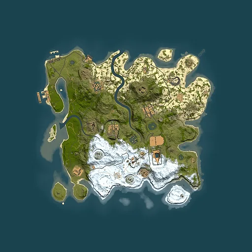 Rust map seed 1378460798, 3500x3500m top-down preview