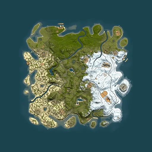 Rust map seed 1614849789, 4500x4500m top-down preview