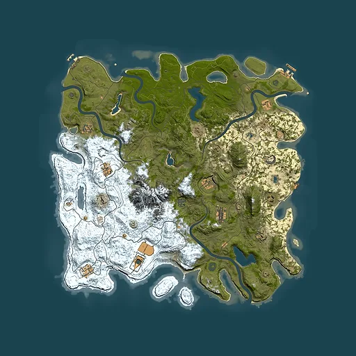 Rust map seed 1727865540, 5000x5000m top-down preview