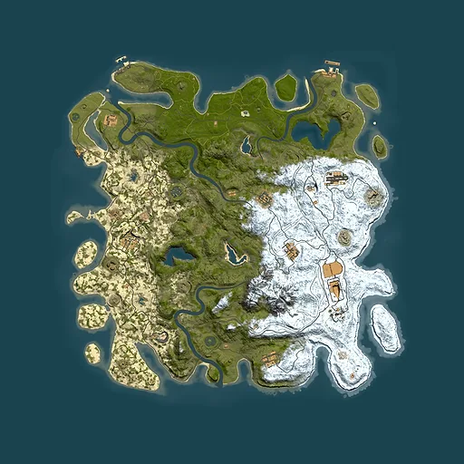Rust map seed 677886578, 5000x5000m top-down preview