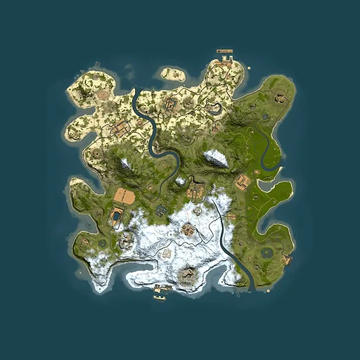 Rust map seed 1008450784, 3500x3500m top-down preview