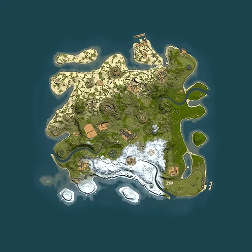 Rust map seed 2025242880, 3500x3500m top-down preview