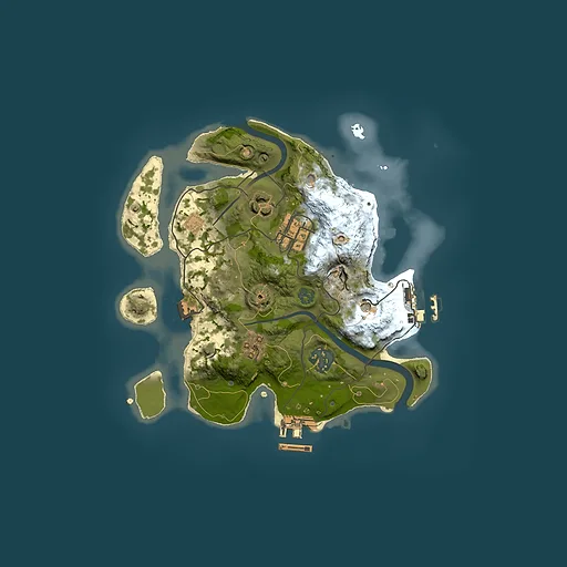 Rust map seed 1462257984, 2500x2500m top-down preview