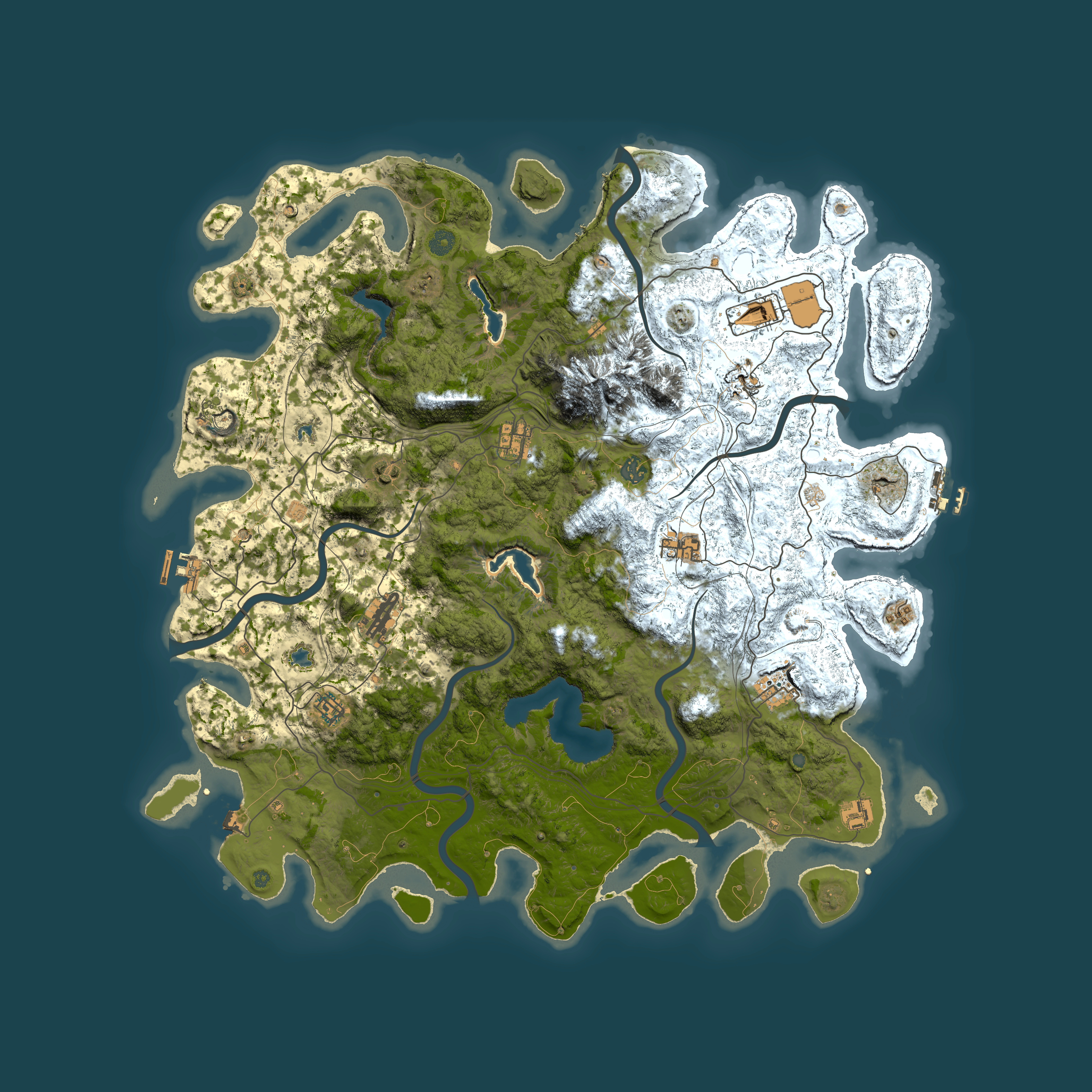 Full top-down render of Rust map seed 545723817, 5000x5000m