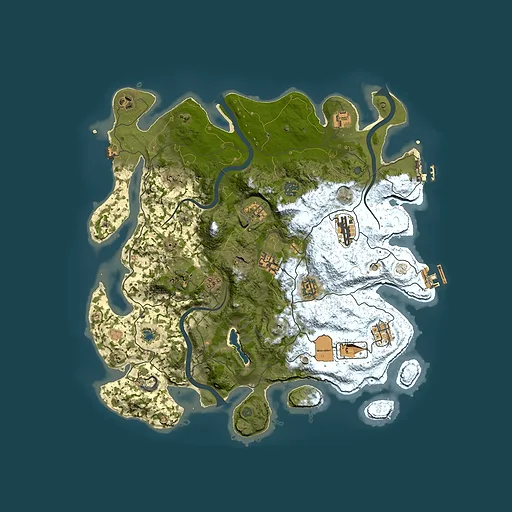 Rust map seed 1440110160, 4000x4000m top-down preview
