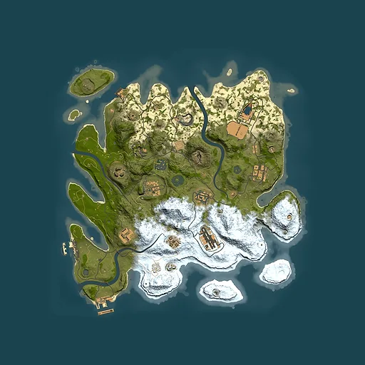 Rust map seed 2098836131, 3500x3500m top-down preview