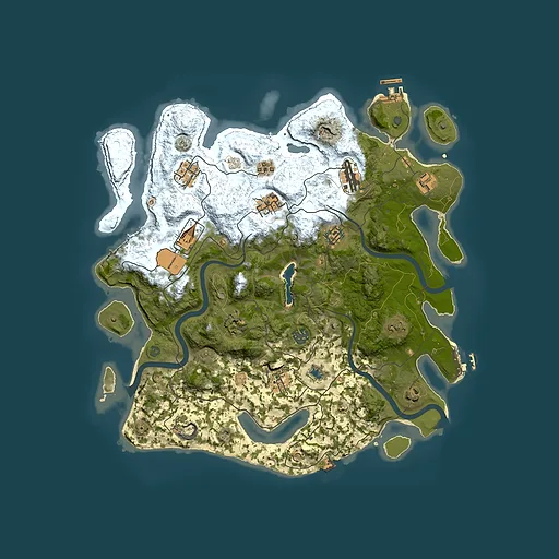 Rust map seed 577910850, 4000x4000m top-down preview
