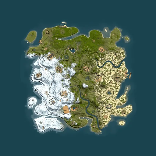 Rust map seed 1104242417, 4000x4000m top-down preview