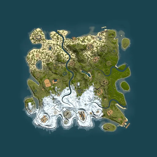 Rust map seed 133833038, 4000x4000m top-down preview