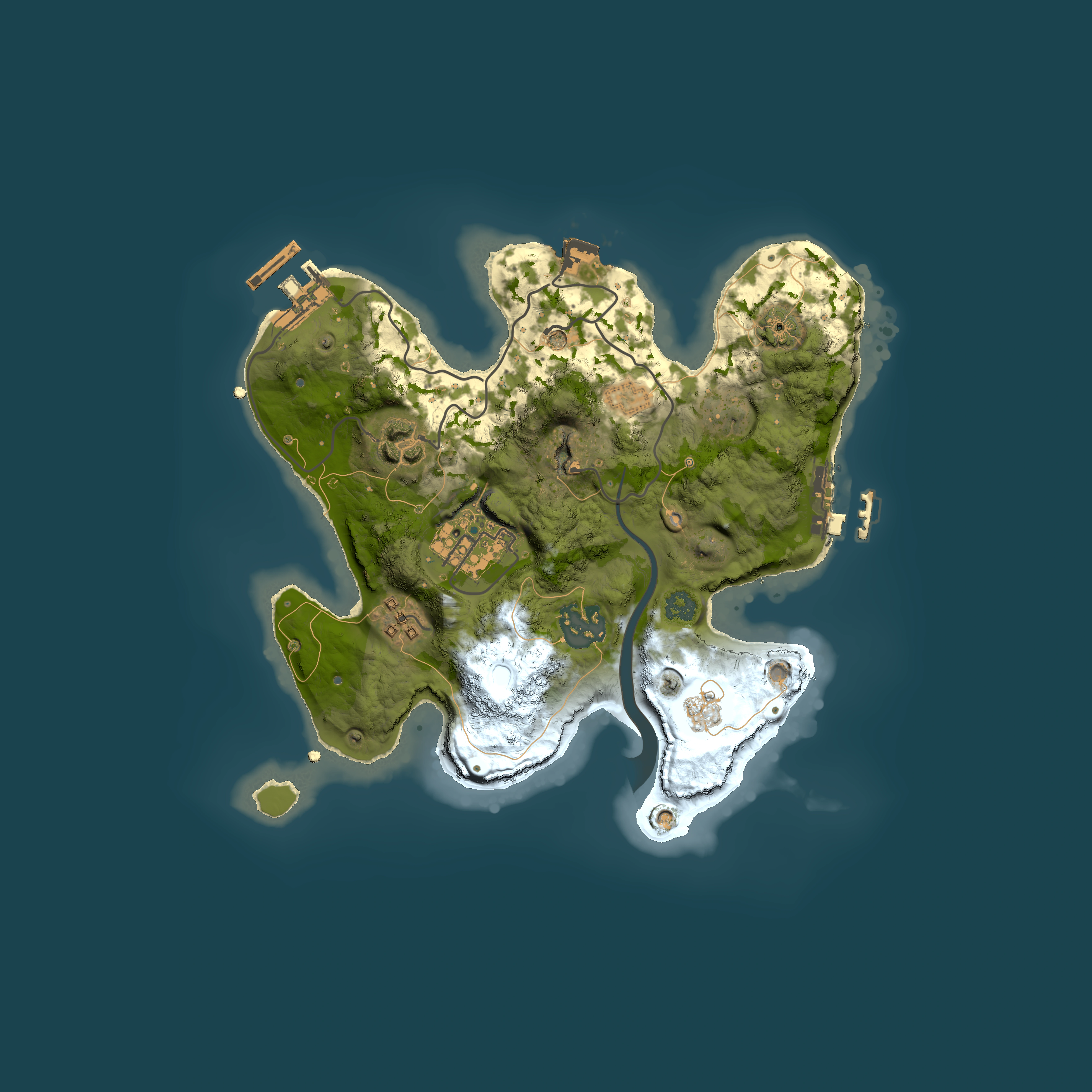 Full top-down render of Rust map seed 413291225, 2500x2500m