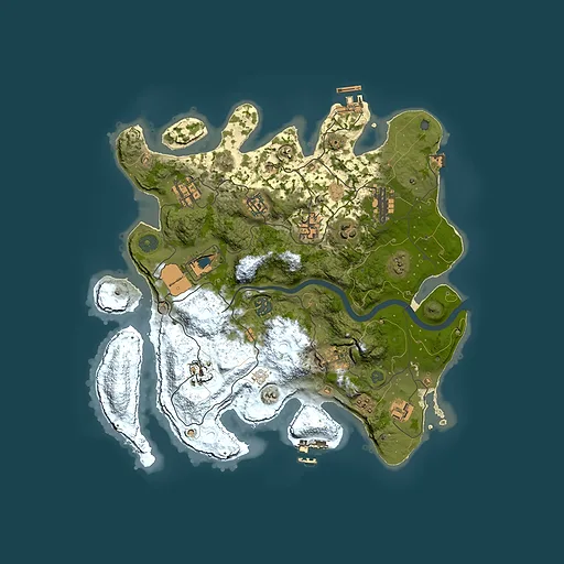 Rust map seed 2144955727, 3500x3500m top-down preview
